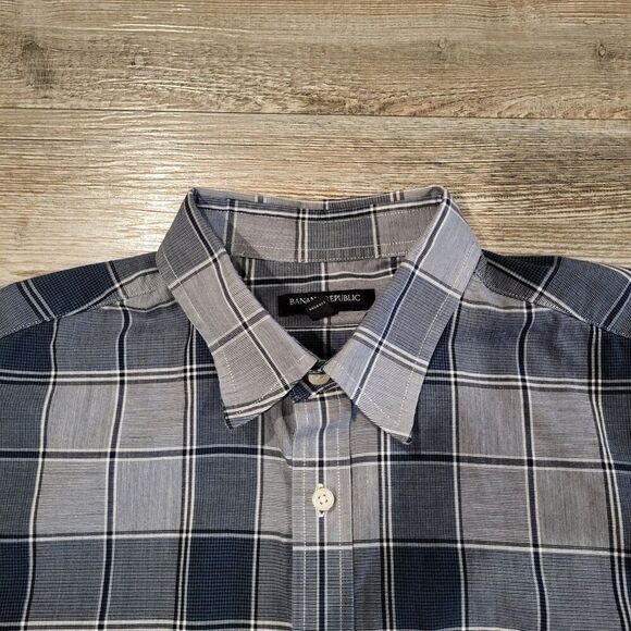 Banana Republic 100% Cotton Regular Fit Button Up Dress Shirt Men's Size Large - Picture 3 of 7